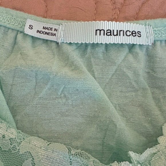Maurices Light Green Lace Cami Top - Picture 2 of 6